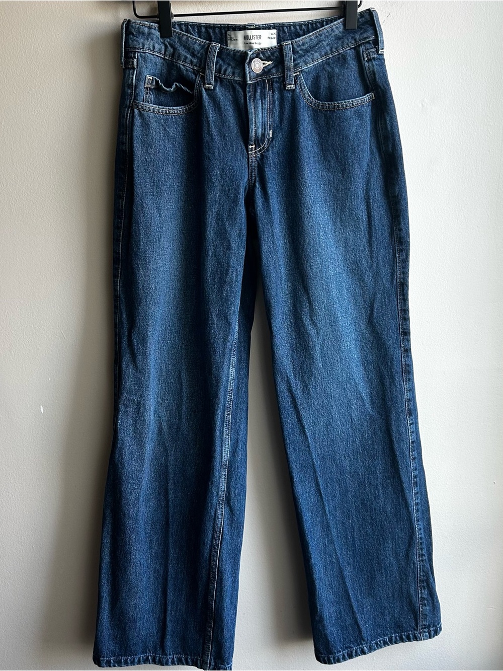 Hollister Dark Blue Low-Rise Baggy Jeans